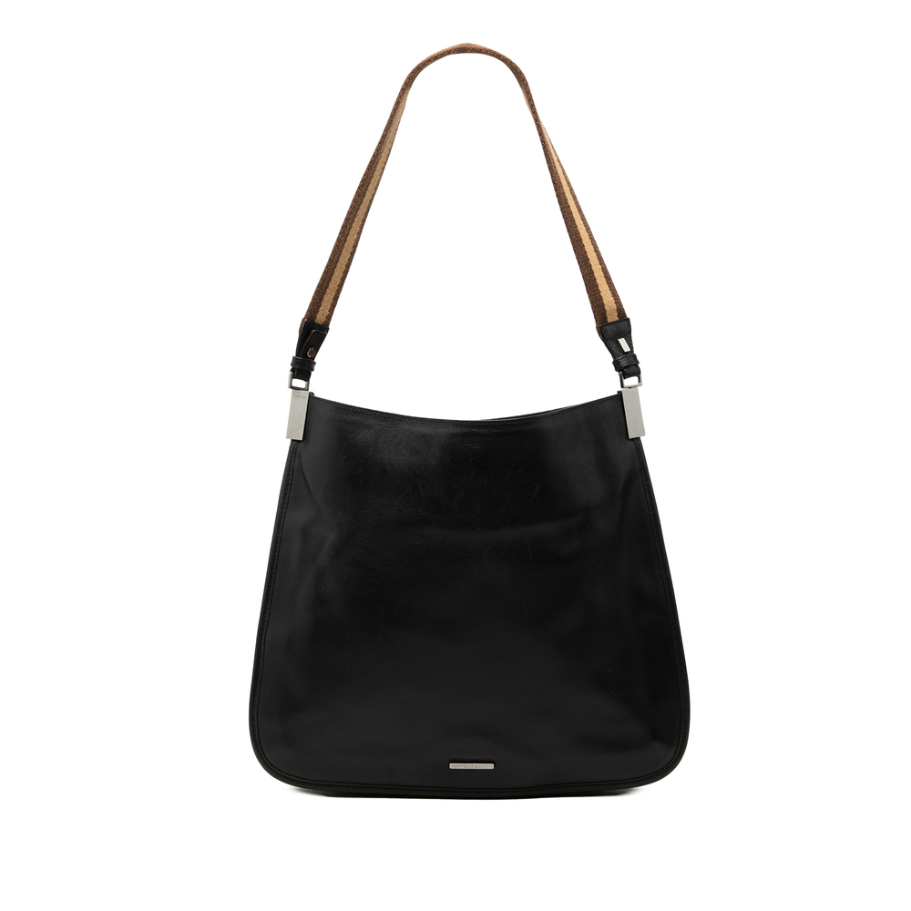 Pre-Loved Gucci Calfskin Web Shoulder Bag